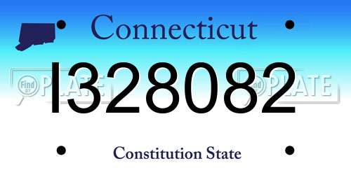 I328082 Connecticut License Plate