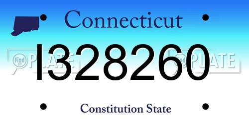 I328260 Connecticut License Plate