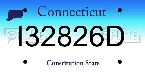 I32826D Connecticut License Plate