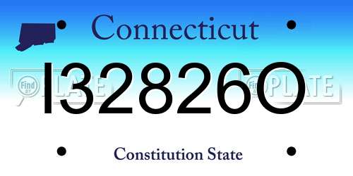 I32826O Connecticut License Plate