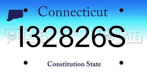 I32826S Connecticut License Plate