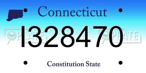 I328470 Connecticut License Plate