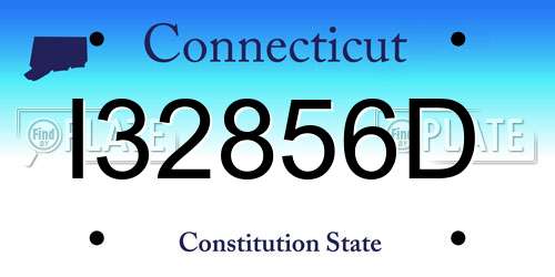 I32856D Connecticut License Plate