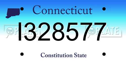 I328577 Connecticut License Plate