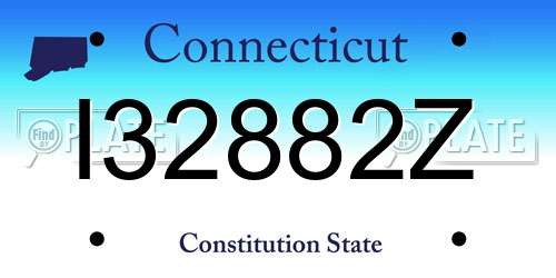 I32882Z Connecticut License Plate