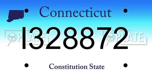 I328872 Connecticut License Plate