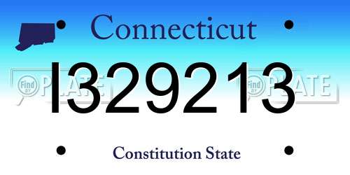I329213 Connecticut License Plate