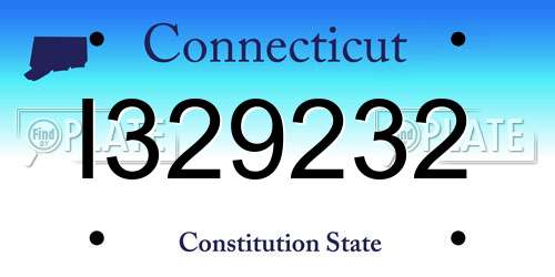 I329232 Connecticut License Plate