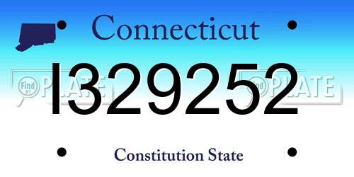 I329252 Connecticut License Plate