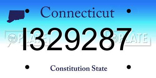 I329287 Connecticut License Plate