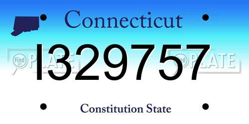 I329757 Connecticut License Plate