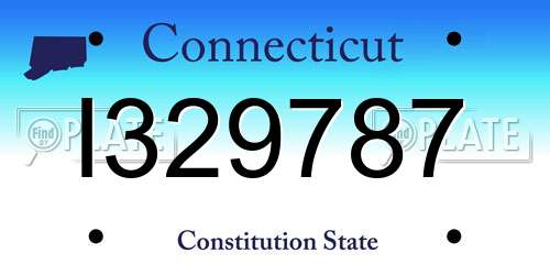 I329787 Connecticut License Plate