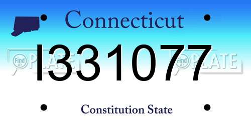 I331077 Connecticut License Plate