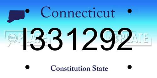 I331292 Connecticut License Plate