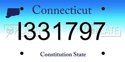 I331797 Connecticut License Plate