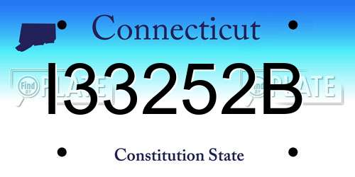 I33252B Connecticut License Plate