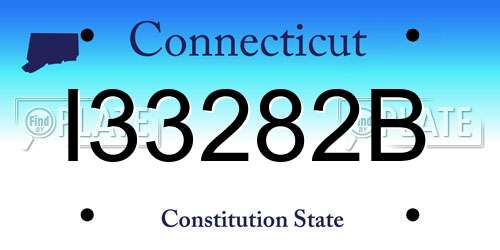 I33282B Connecticut License Plate