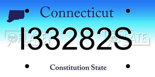 I33282S Connecticut License Plate