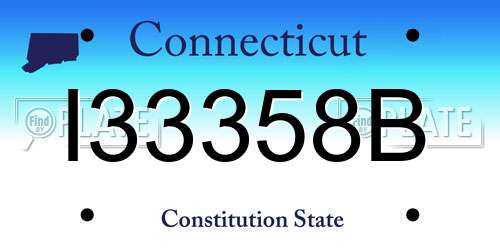 I33358B Connecticut License Plate