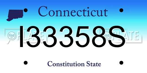 I33358S Connecticut License Plate