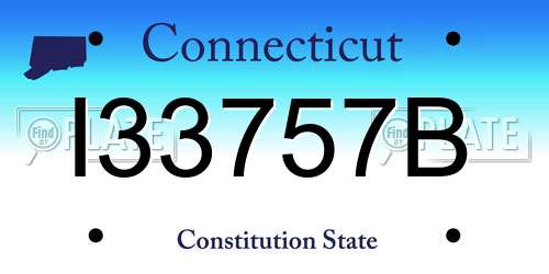 I33757B Connecticut License Plate