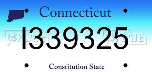 I339325 Connecticut License Plate