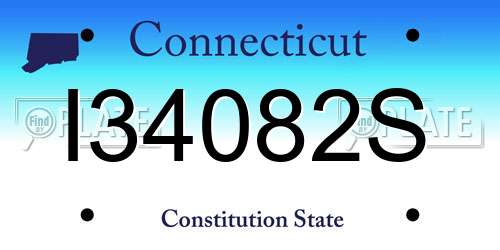 I34082S Connecticut License Plate