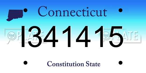 I341415 Connecticut License Plate