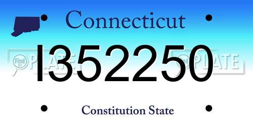 I352250 Connecticut License Plate