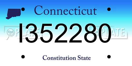 I352280 Connecticut License Plate