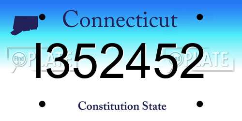 I352452 Connecticut License Plate