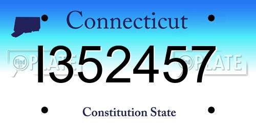 I352457 Connecticut License Plate