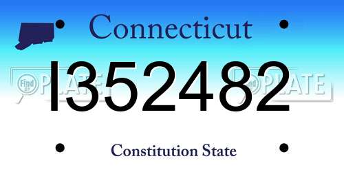 I352482 Connecticut License Plate