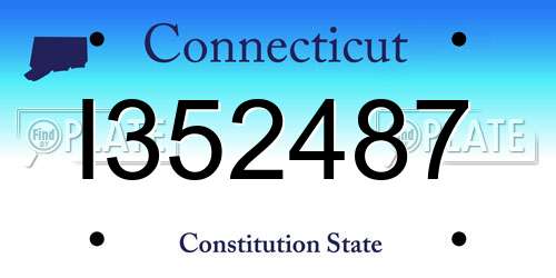 I352487 Connecticut License Plate