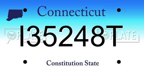 I35248T Connecticut License Plate