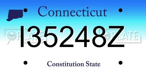 I35248Z Connecticut License Plate