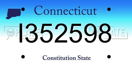 I352598 Connecticut License Plate