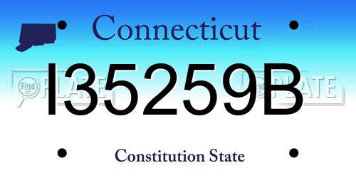 I35259B Connecticut License Plate