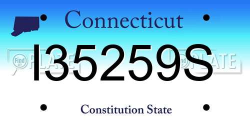 I35259S Connecticut License Plate