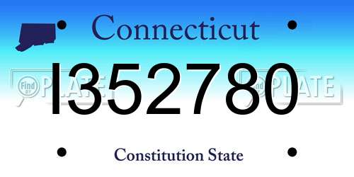 I352780 Connecticut License Plate