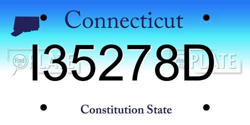 I35278D Connecticut License Plate
