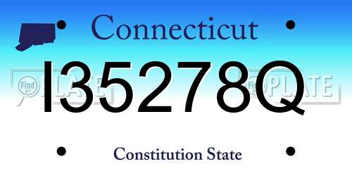 I35278Q Connecticut License Plate