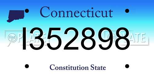 I352898 Connecticut License Plate
