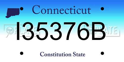 I35376B Connecticut License Plate