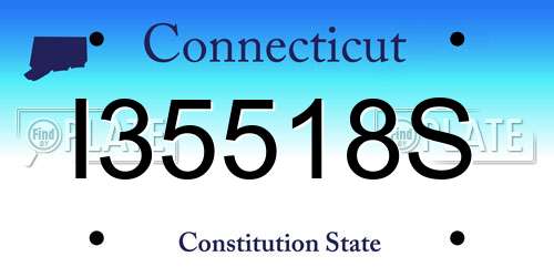 I35518S Connecticut License Plate