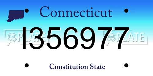 I356977 Connecticut License Plate