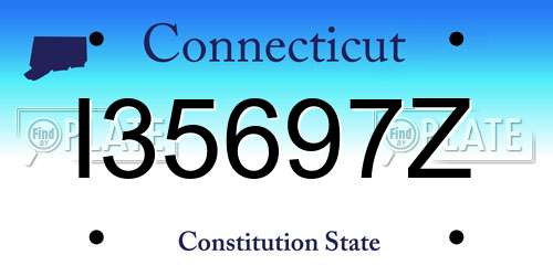 I35697Z Connecticut License Plate