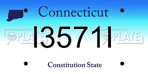 I3571I Connecticut License Plate