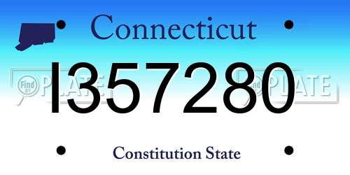 I357280 Connecticut License Plate