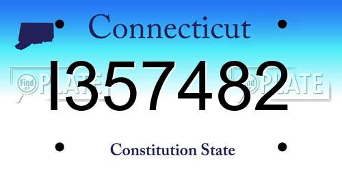 I357482 Connecticut License Plate
